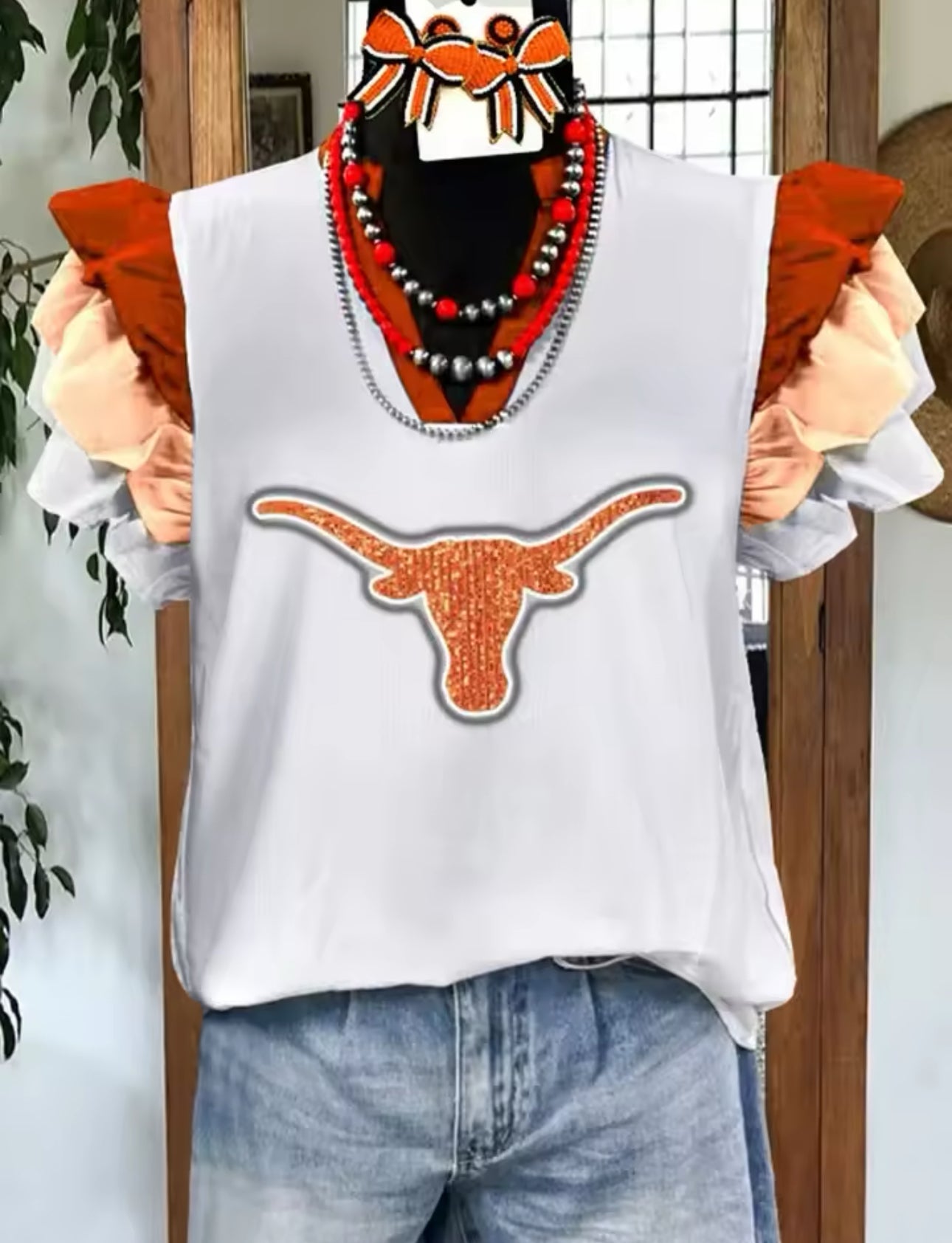 Gameday Top Ruffled Blouse